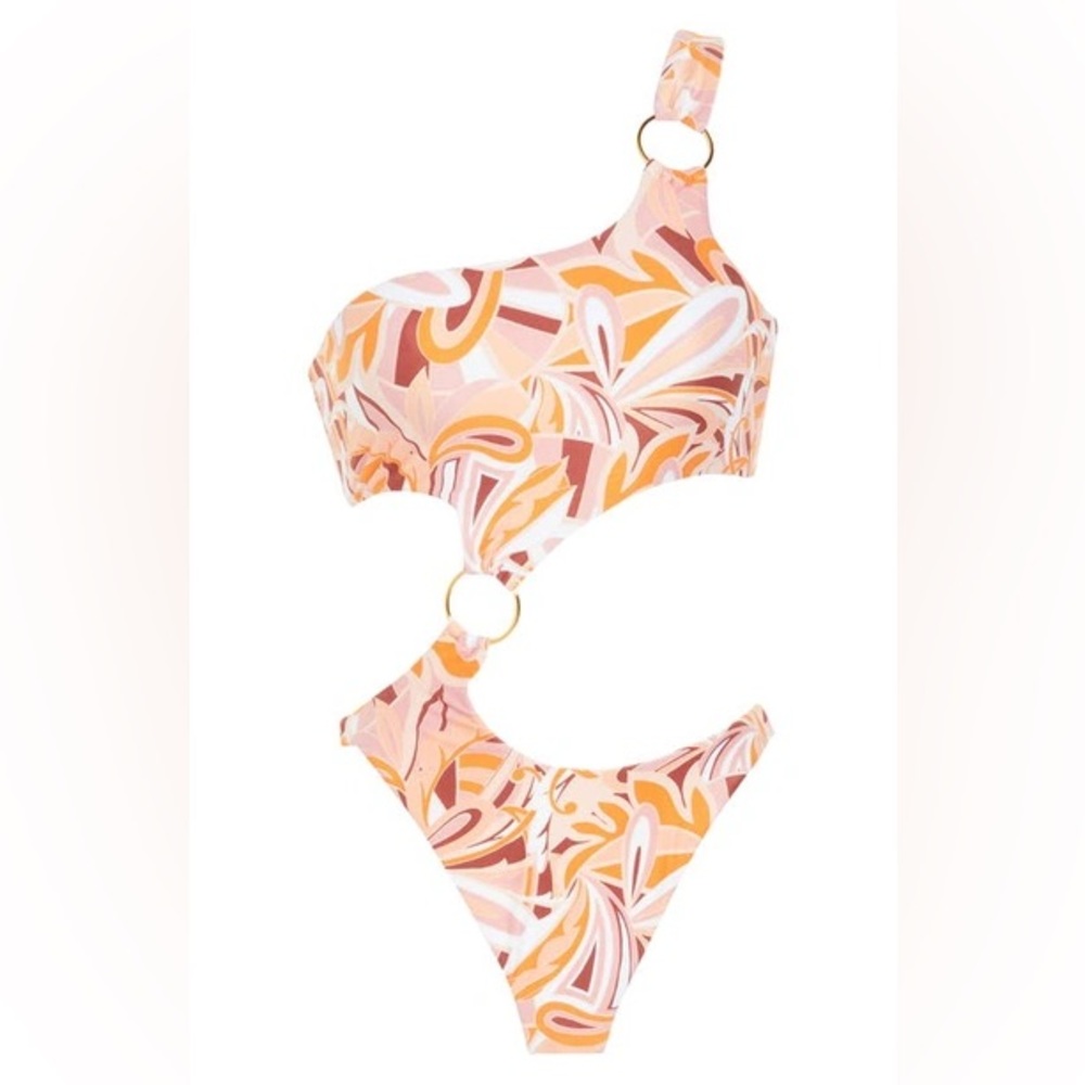L*space TESSA ONE-SHOULDER ONE-PIECE SWIMSUIT IN PSY PSYCHEDELIC SUMMER